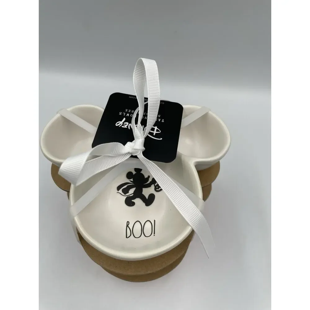 NEW Rae Dunn 2025 Halloween Disney Mickey Mouse Set of 3 Snack Bowls